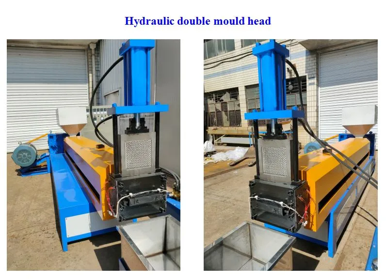 Waste Plastic HDPE LDPE Film Woven Bag Recycling Granulator Extruder Machine