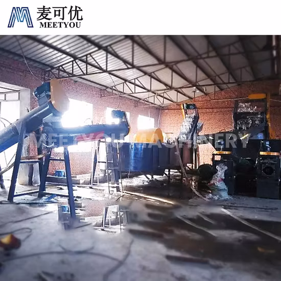 Meetyou Machinery Recycling Production Line Wholesale China PP PE Quantitative Feeding PE Film Washing Recycling Suppliers Configure The Sink-Float Sorting Tank