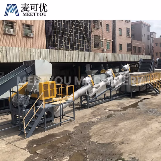 Meetyou Machinery Recycling Production Line Wholesale China PP PE Quantitative Feeding PE Film Washing Recycling Suppliers Configure The Sink-Float Sorting Tank