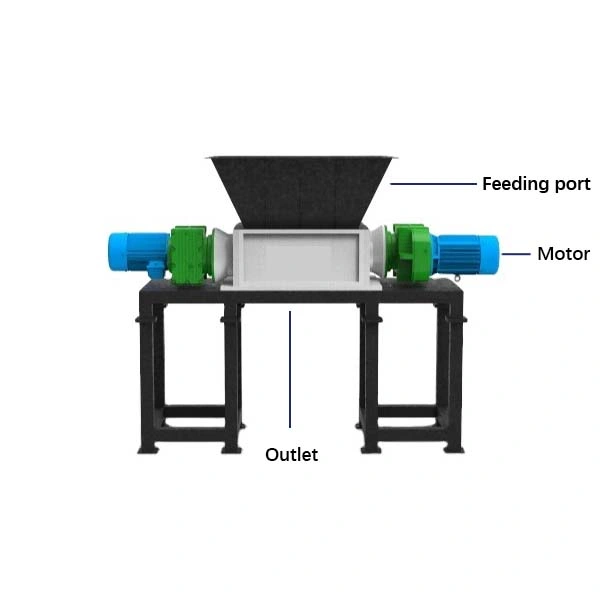 Industrial Shredder for Msw Municiple Solid Waste Materials Plastic Shredding Crusher Machine