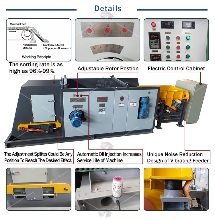 Add to Compareshareeddy Current Separator for Electronics Board Scrap Metal Mixed Solid Waste Automatic Magnetic Best Selling Sorter Recycle Aluminum Scrap Slid