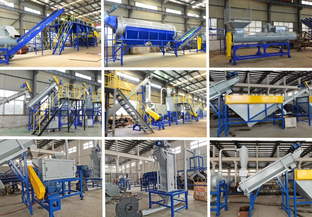 Plastic Wash and Grind Weee Mix Plastics PP HDPE Rigid Flakes Washing Drying Recycling Machine